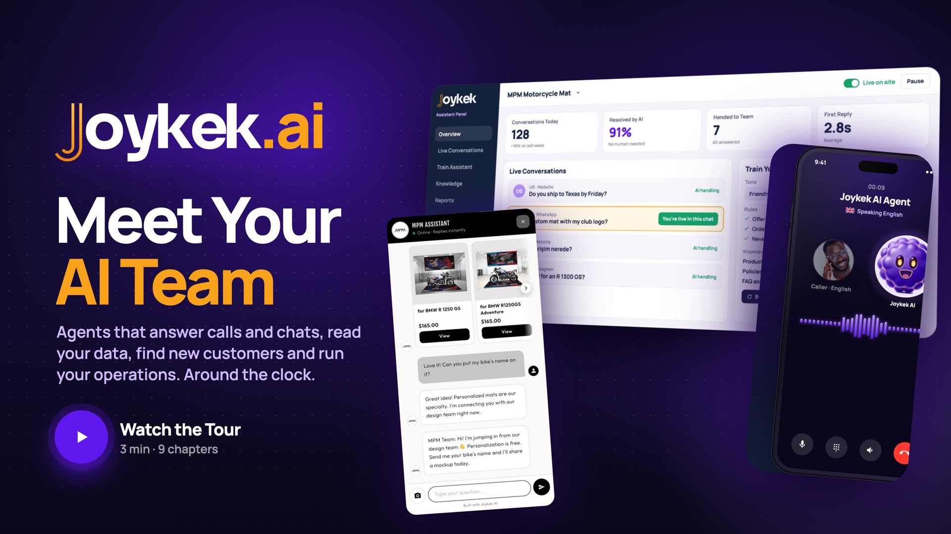 Meet your AI team: Joykek.ai agents for voice, chat, data and operations